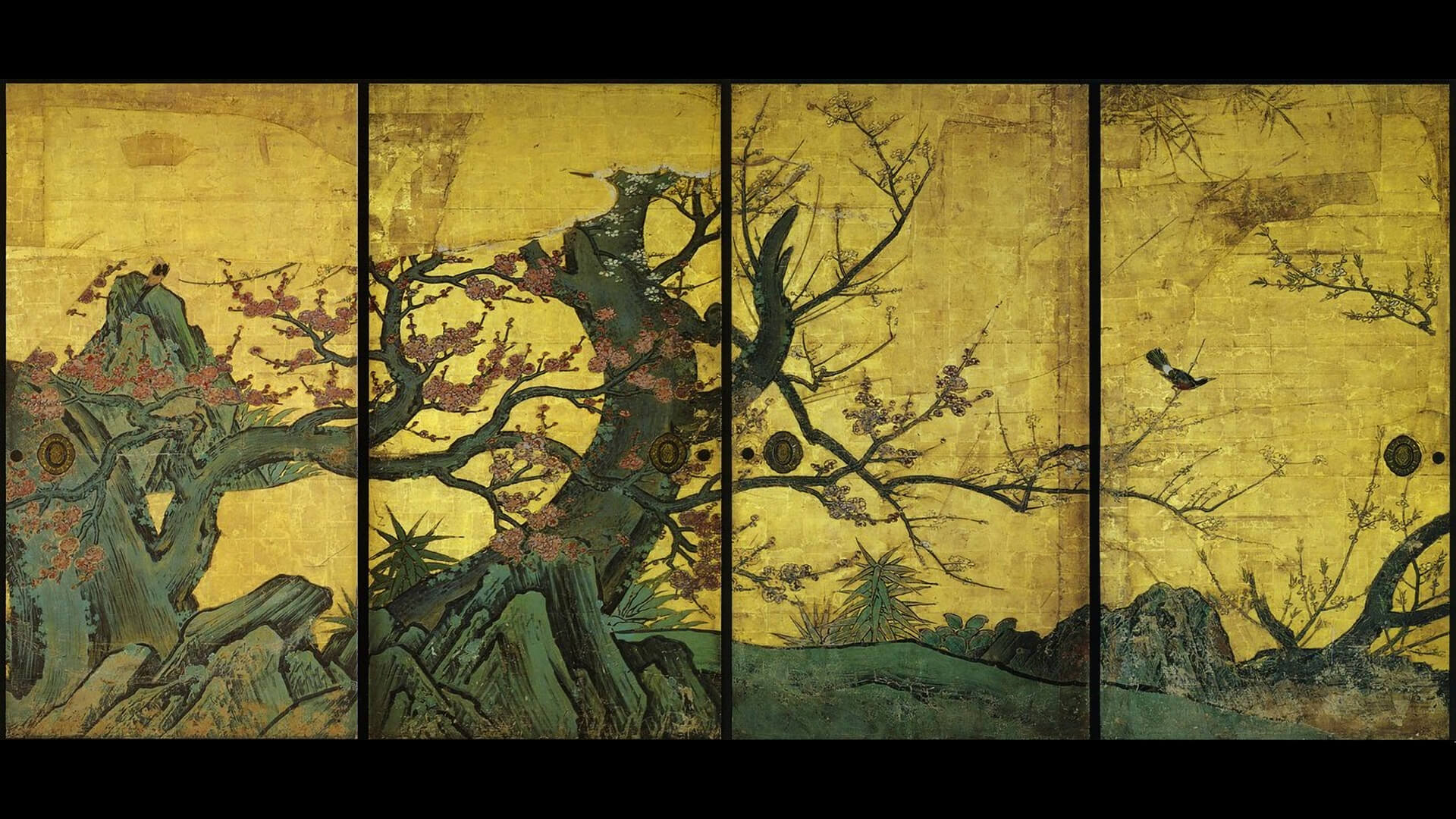 狩野山楽 紅梅図襖 壁紙ギャラリー Kagirohi